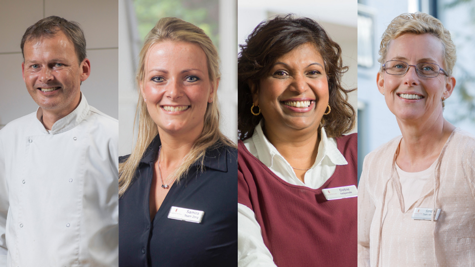 vlnr Jürgen van Poppel, Samira Toonen, Debie Soekha & Sandra van Katwijk